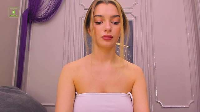 SylvieAdorable naked stripping on cam for live sex video chat