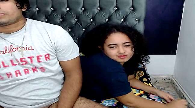 CurlyandDylan naked stripping on cam for live sex video chat